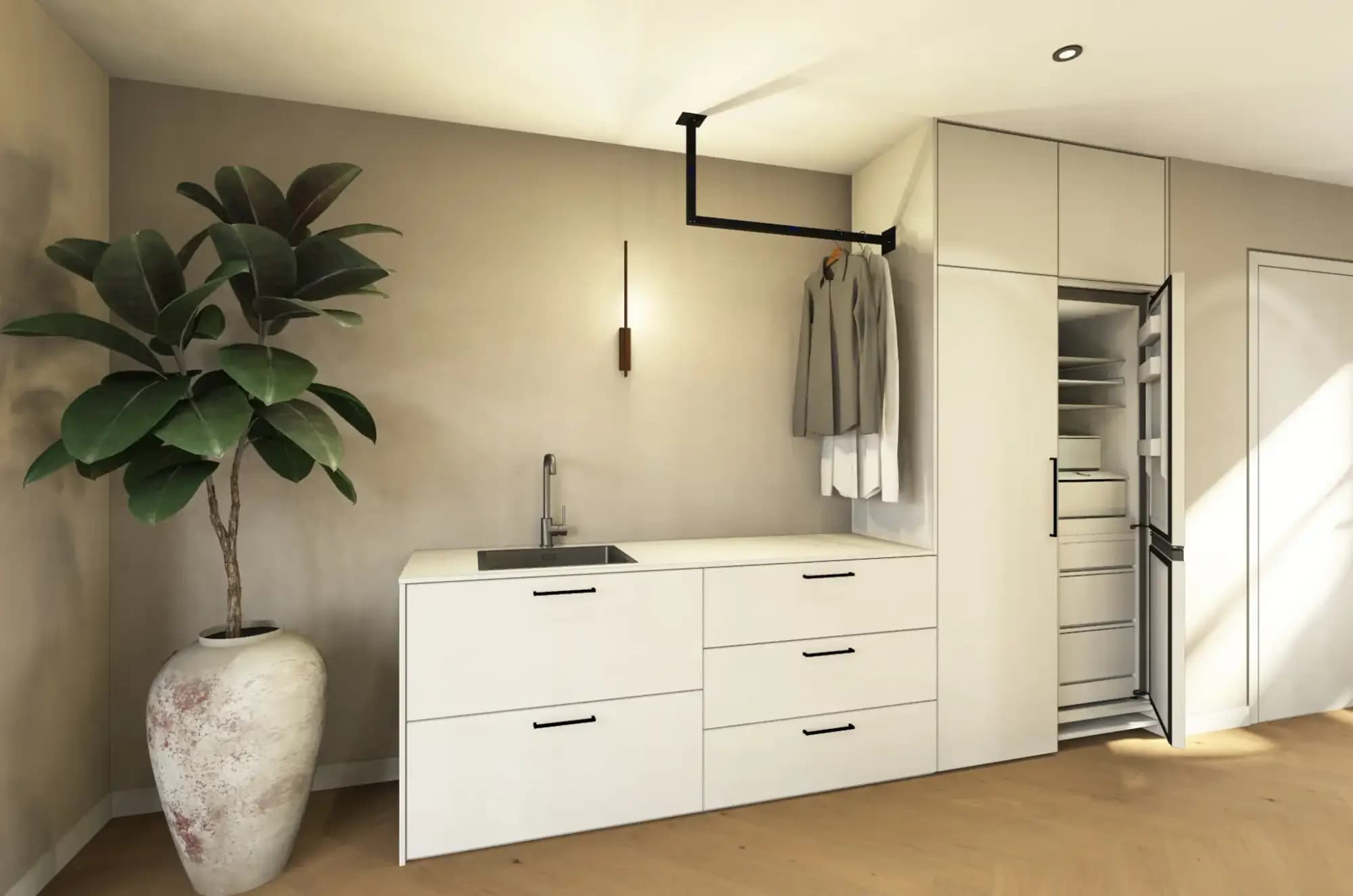 wat kost een bijkeuken kast op maat